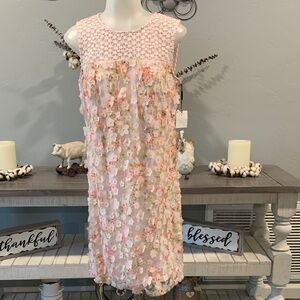 Karl Lagerfeld Pink Floral Embellished Dress